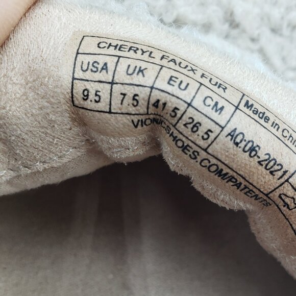 Vionic Cheryl Platform Penny Loafer Flats 9.5 Womens Shearling Slip On Tan - Picture 8 of 15